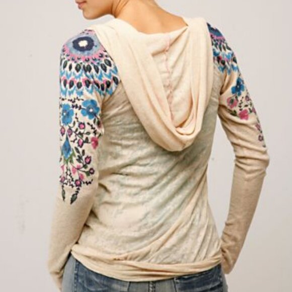 RARE Free People Winter Garden Hooded Henley ASO Alex Russo - Picture 4 of 13